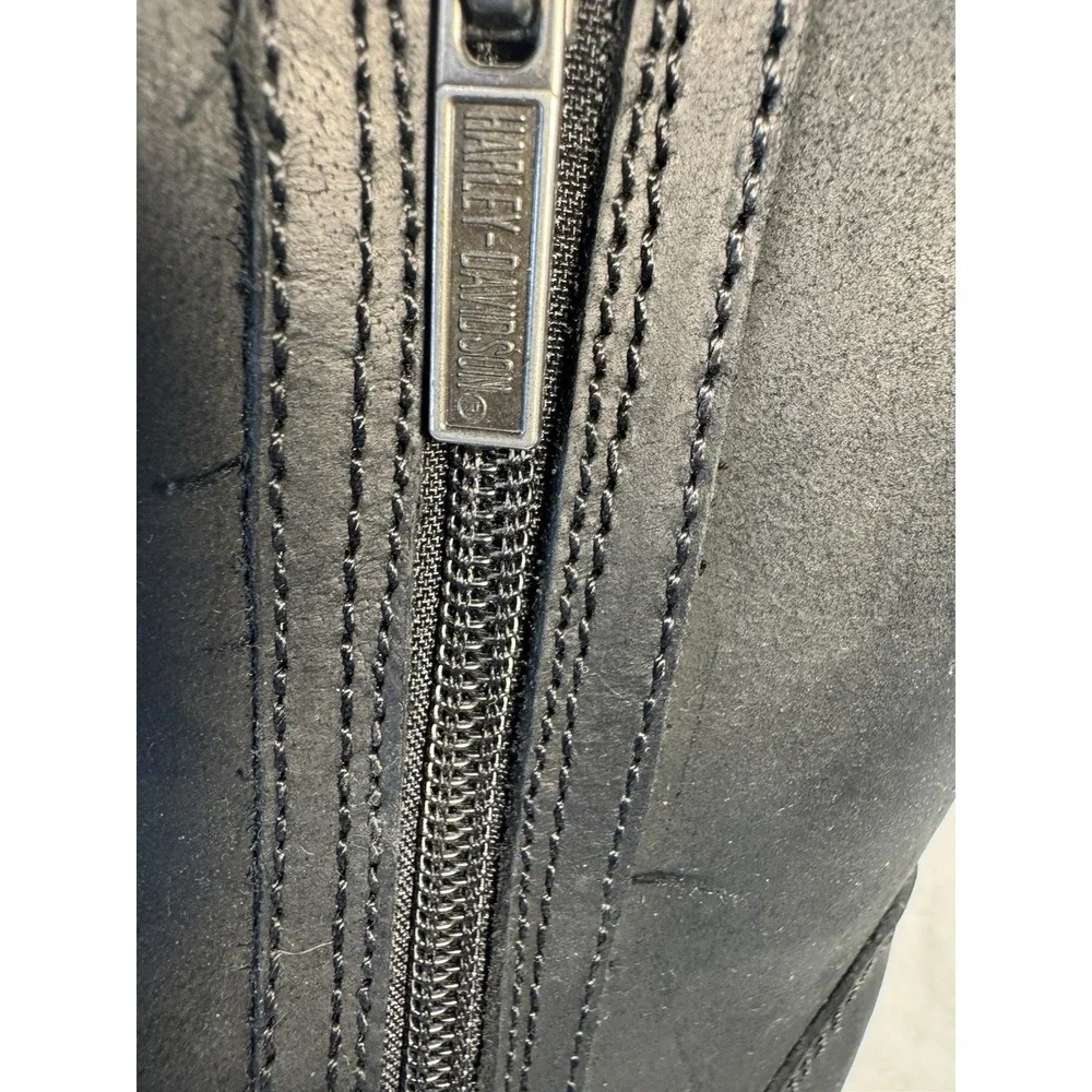 Harley Davidson Leather Motorcycle Strap Boots Pull On Size 8.5